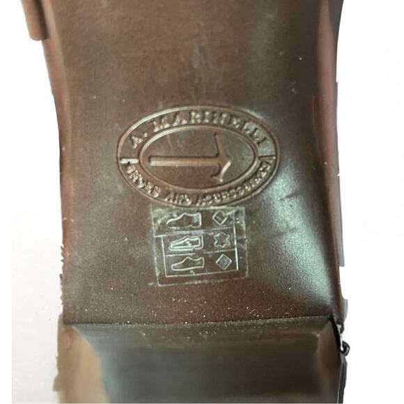 A Marinelli slides mules heels leather loafers slide on professional size 9.5 - Picture 8 of 9